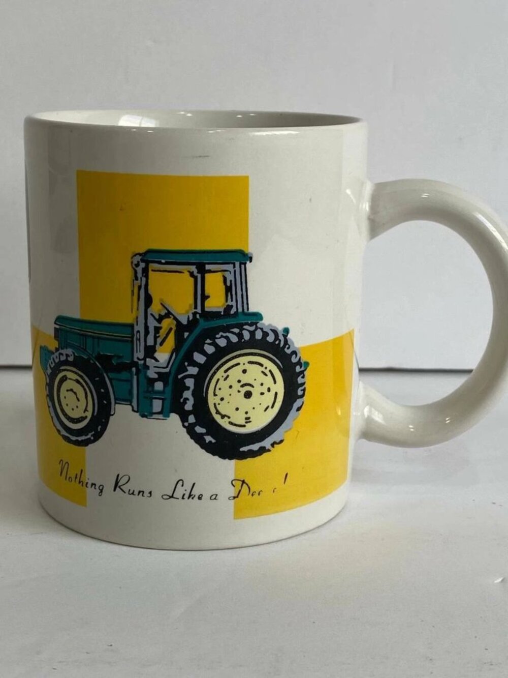 John Deere Mug Coffee Cup "Nothing Runs Like a Deere" Gibson Ceramic 16oz